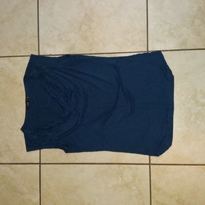 Zero Blue Scoop-Neck Sleeveless Shirt